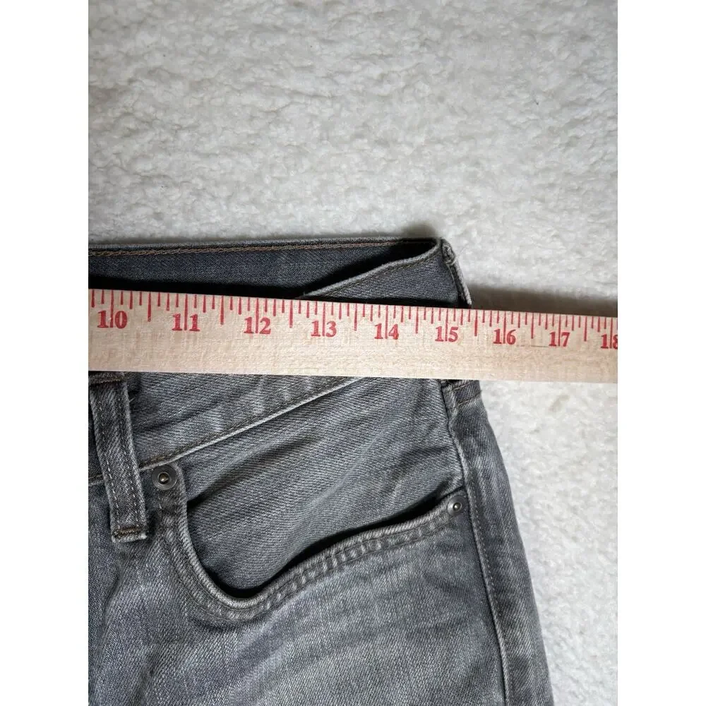J Crew 770 Jeans Mens 30x34 Gray Kaihara Japanese Denim Slim Fit Straight Leg